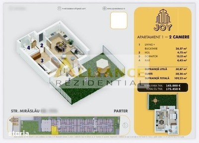 Apartament, 50,87 m²