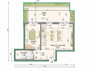 COMISION 0% | Apartament cu 1 cameră | 48,32 mp | Terra Gardens