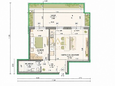 COMISION 0% | Apartament cu 2 camere | 48,32 mp | Terra Gardens