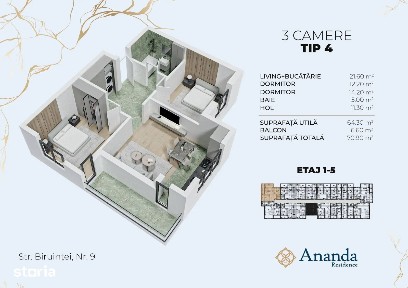 Apartament 3 camere| Ananda Residence| Metrou Berceni
