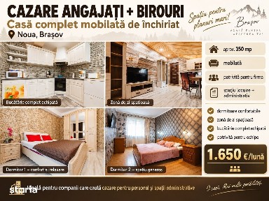 Casa / vila de inchiriat pentru birouri, cazare angajati, Noua, 350mp