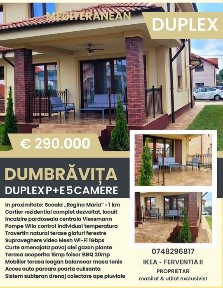 Duplex modern 5 camere 120 mp teren 335 mp - Dumbravita Ferventia II (Zona Cora)