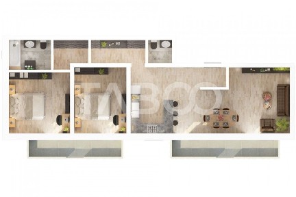 Apartament 3 camere decomandate 78 mpu 2 balcoane 2 bai COMISION 0