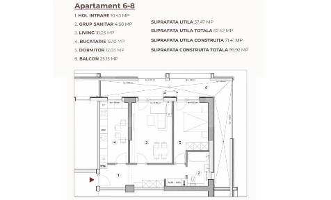 Apartament 2 camere, 83.62 mp, ansamblu 0% Comision Achizitie, Calea S
