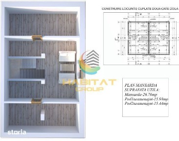 Vila cu 6 camere / p+1+mansarda / Popesti Leordeni