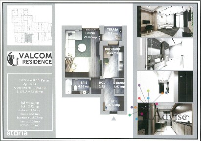 Valcom Residence Bartolomeu, Garsoniera, terasa 3.10 mp, Comision 0%
