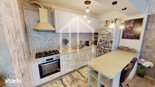 Apartament cu 3 camere, 79mp utili + balcon, etaj 1/8, lift, D. Stanca