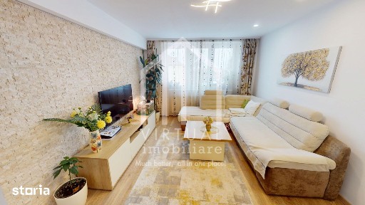 Apartament cu 3 camere, 63mp utili, mobilat si utilat, zona Rahovei