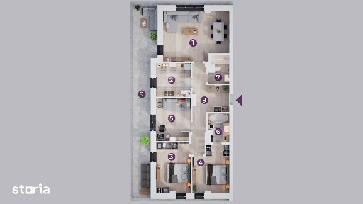 Apartament cu 4 camere, Rate la Dezvoltator pe 7 ani