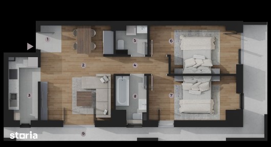 Apartament 3 Camere, 2 bai, bloc C2, Zona Tatarasi-Venetia
