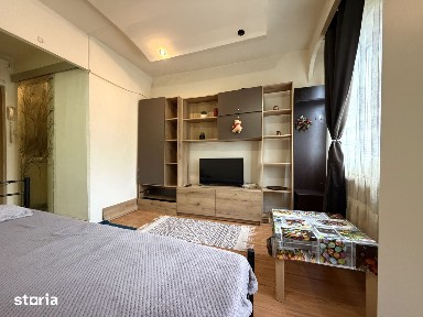Apartament cu o camera, 17 mp utili, etaj 4, mobilat- Buziasului