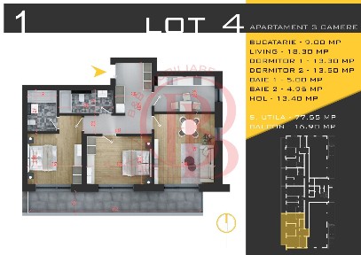 3 camere decomandat Titan Pallady Metrou Nicolae Teclu