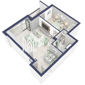 Apartament 2 camere | Balcon 10.3 mp | Etaj 1 | Turnisor