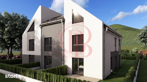 Vilă Triplex 4 Cam Arhitectură Modernă- Grădină Individuală -Panouri s