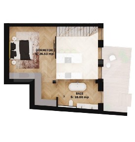 Apartament modern 2 camere cu terasa - EAS Residence