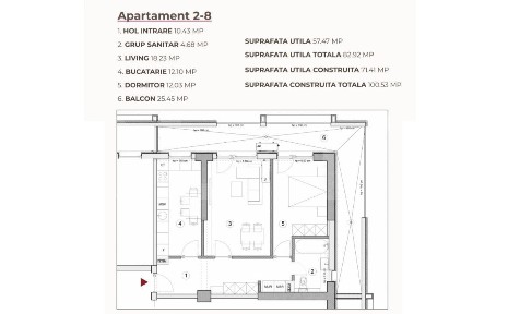 Apartament 2 camere, 82.14 mp, Ansamblu 0% Comision, zona Calea Severi