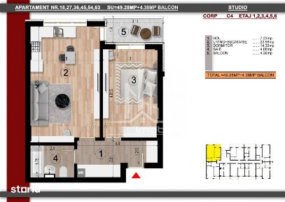 Metrou Berceni-apartament modern-etaj intermeniar