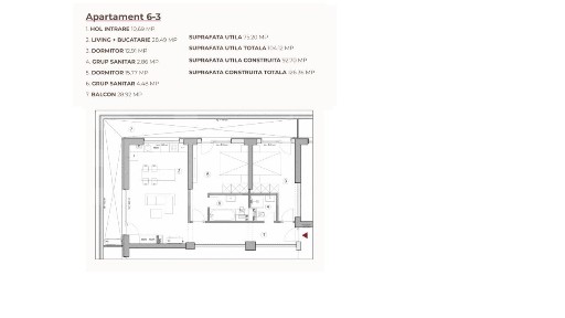 Apartament open space 3 camere 104.12 mp in ansamblu cu 0% Comision la