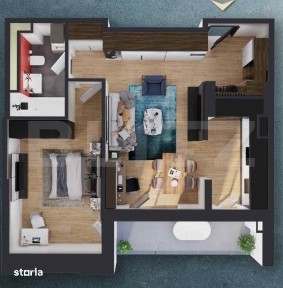 Apartament 2 camere, 54.50 mp, zona RIVU, COMISION 0
