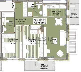 Apartament cu 3 camere in Iris - Ansamblu Exclusivist, imobil nZEB