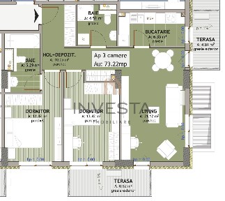 Apartament cu 3 camere in Iris - Ansamblu Exclusivist, imobil nZEB