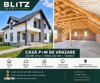 Casa P+M, 150 mp, teren 500 mp, zona Tomesti
