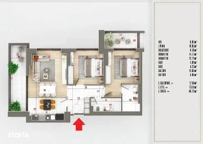 Apartament Izolat Fonic | 3 Camere Decomandat 2 Bai Sector 3