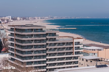 STUDIO CU DORMITOR SEPARAT - MOBILAT UTILAT LUX- SOLID SEA VIEW PERLA