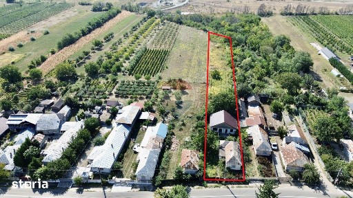 Casă la rosu si teren in Tifesti