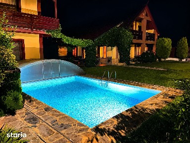 Vilă -două corpuri de locuit independente-piscină-complet funcțională