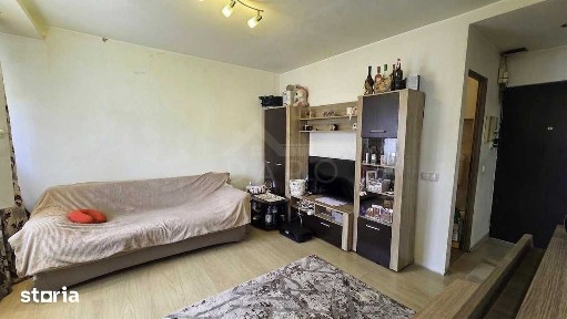 Apartament cu o cameră, modificat în stil open-space, situat în car