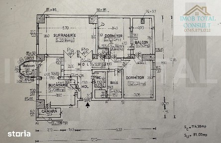 Apartament 3 camere Ultracentral, Decomandat, Mobilat si Utilat