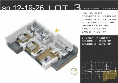 Apartament 3 camere
