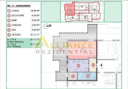 GARSONIERĂ | 39,25 MP UTILI | TERASĂ 30 MP | PARCARE INCLUSĂ
