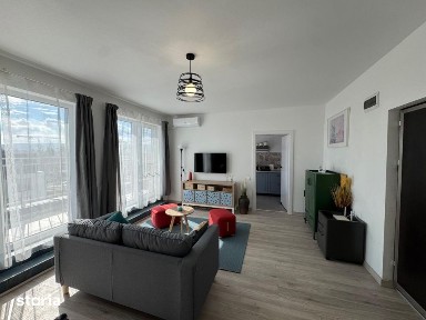 Apartament cu 2 camere, lux, terasa 25 mp, parcare inclusa, dog friend