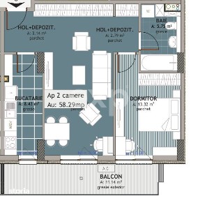 Apartament doua camere in Elite City, Cluj-Napoca.
