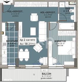 Apartament doua camere in Elite City, Cluj-Napoca.