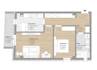 APARTAMENT FINISAT! 2 camere, 54 mp, tva inclus, ansamblu nou, zona Ti