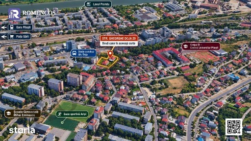 Doua apartamente cu curte proprie pe strada Gheorghe Doja, Pitesti