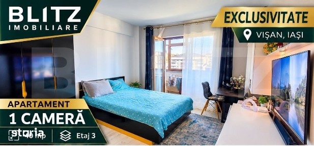 Apartament 1 camera - Visan | Exclusivitate | 40 mp | Etaj 3