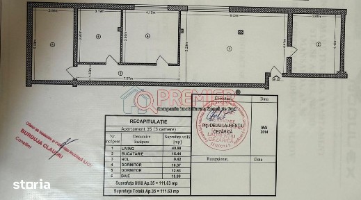 3 camere | 111 mp | Sfanta Agnes | Metrou Dimitrie Leonida -