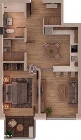 Ap 2 camere, bloc nou, 52 mp, Tatarasi - 2 Baieti