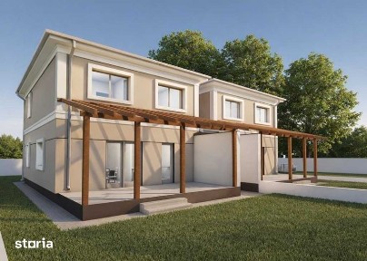 Duplex cu 4 camere despartit prin camera tehnica in Mosnita Noua