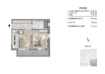 2 camere compact | Biruintei - metrou Berceni | TVA inclus