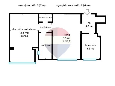 Apartament 2 camere de vânzare în Brașov, Centrul Civic, Bd. Victoriei