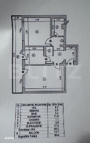 Apartament 2 camere, 48.20 mp, zona Vest