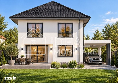 Casă individuală modernă - 3 dormitoare - terasă - carport - teren 400