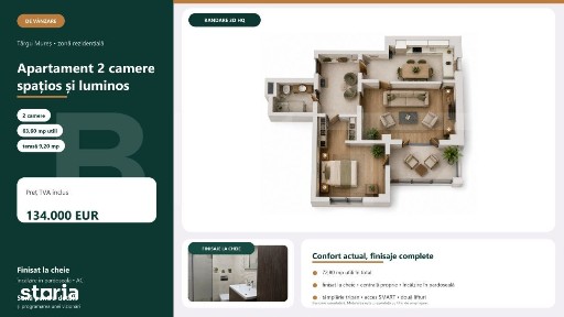 Apartament Nou Cu 2 Camere | 72,80 Mp | Targu Mures