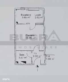 Garsoniera spatioasa, 32 mp, etaj intermediar, zona La Terenuri