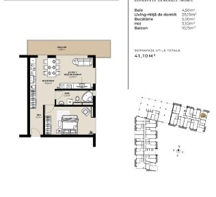 Apartament 1 camera, semifinisat, zona Rivus!